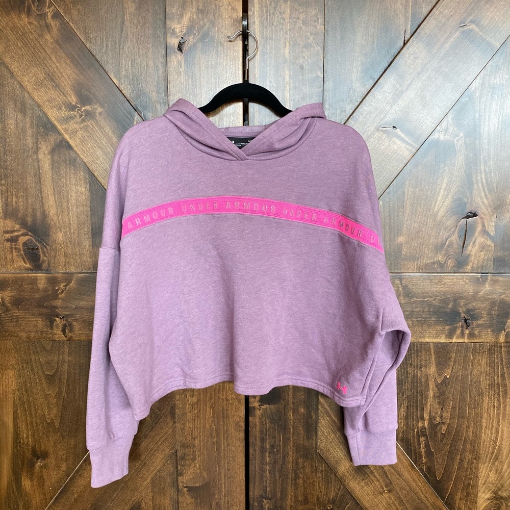 Under Armour purple/pink cropped sweatshirt size M